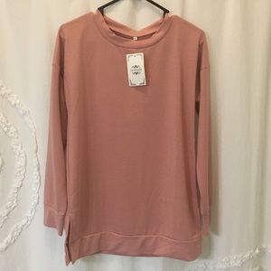 NWT Dust Rose/Pink Long Sleeve Top